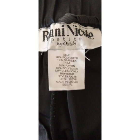 Ronni Nicole Black Velvet Cargo Pants with Satin Trim & Pockets Whimsigoth Y2K - Picture 6 of 6